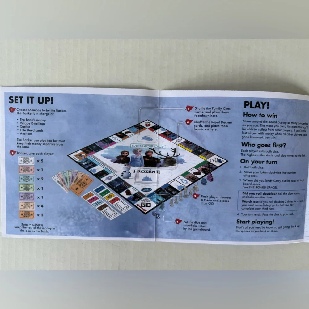 Monopoly Disney Frozen‎ II Board Game E5066 Journey Through Arendelle Hasbro